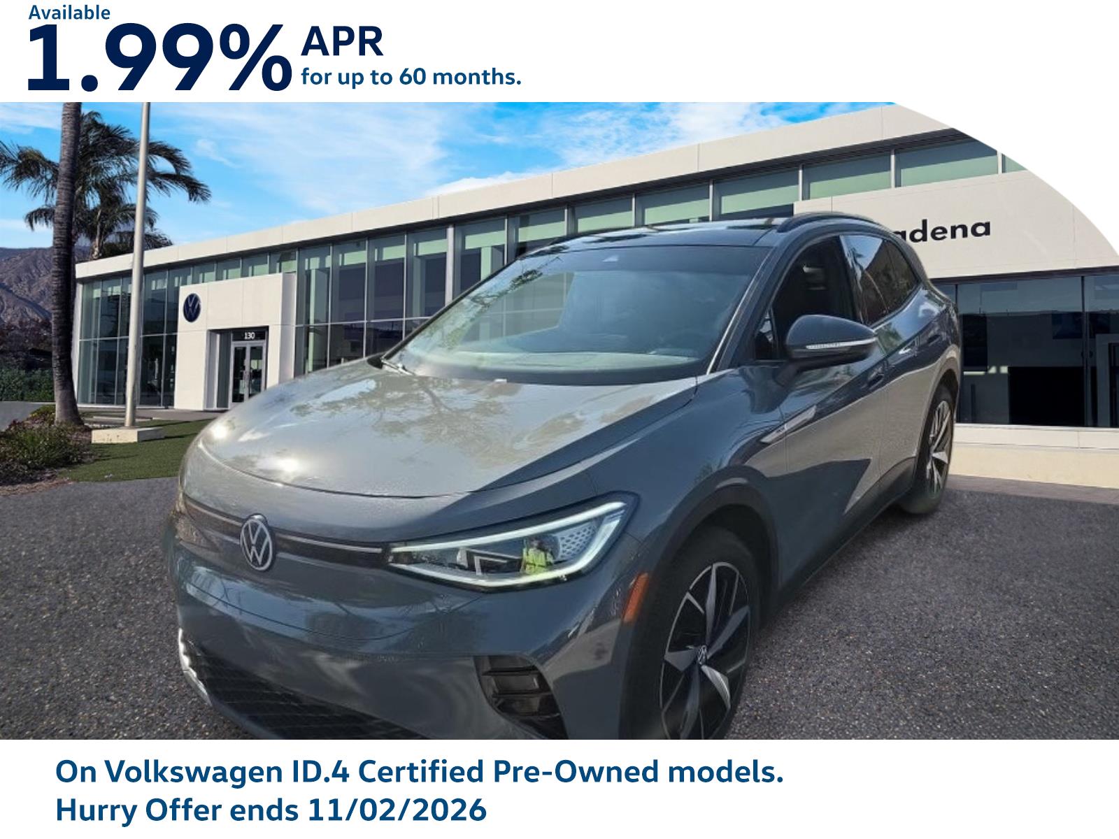 Certified 2023 Volkswagen ID.4 PRO S with VIN 1V2VMPE83PC038900 for sale in Pasadena, CA