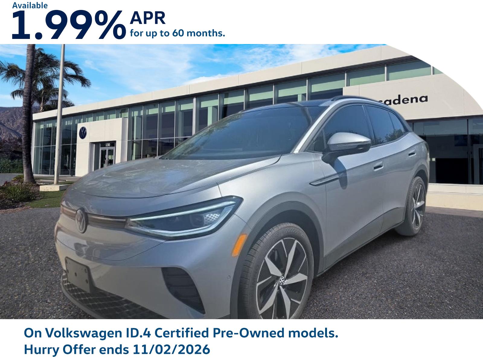 Certified 2023 Volkswagen ID.4 PRO S with VIN 1V2VMPE89PC028551 for sale in Pasadena, CA