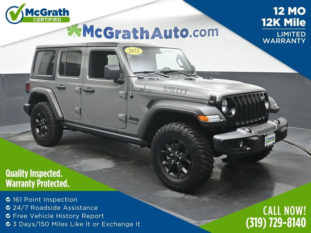 Certified 2022 Jeep Wrangler Unlimited Willys SUV