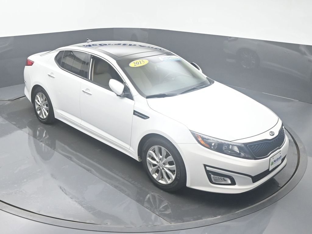 Used 2015 Kia Optima EX with VIN 5XXGN4A74FG497113 for sale in Cedar Rapids, IA