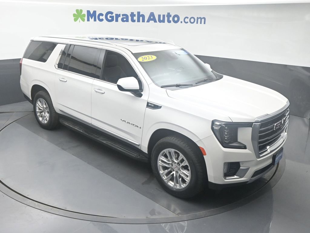 Used 2023 GMC Yukon XL SLT with VIN 1GKS2GKD9PR117341 for sale in Cedar Rapids, IA