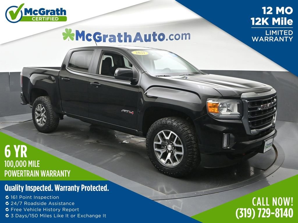 Used 2021 GMC Canyon 4WD AT4 w/Leather Truck Crew Cab