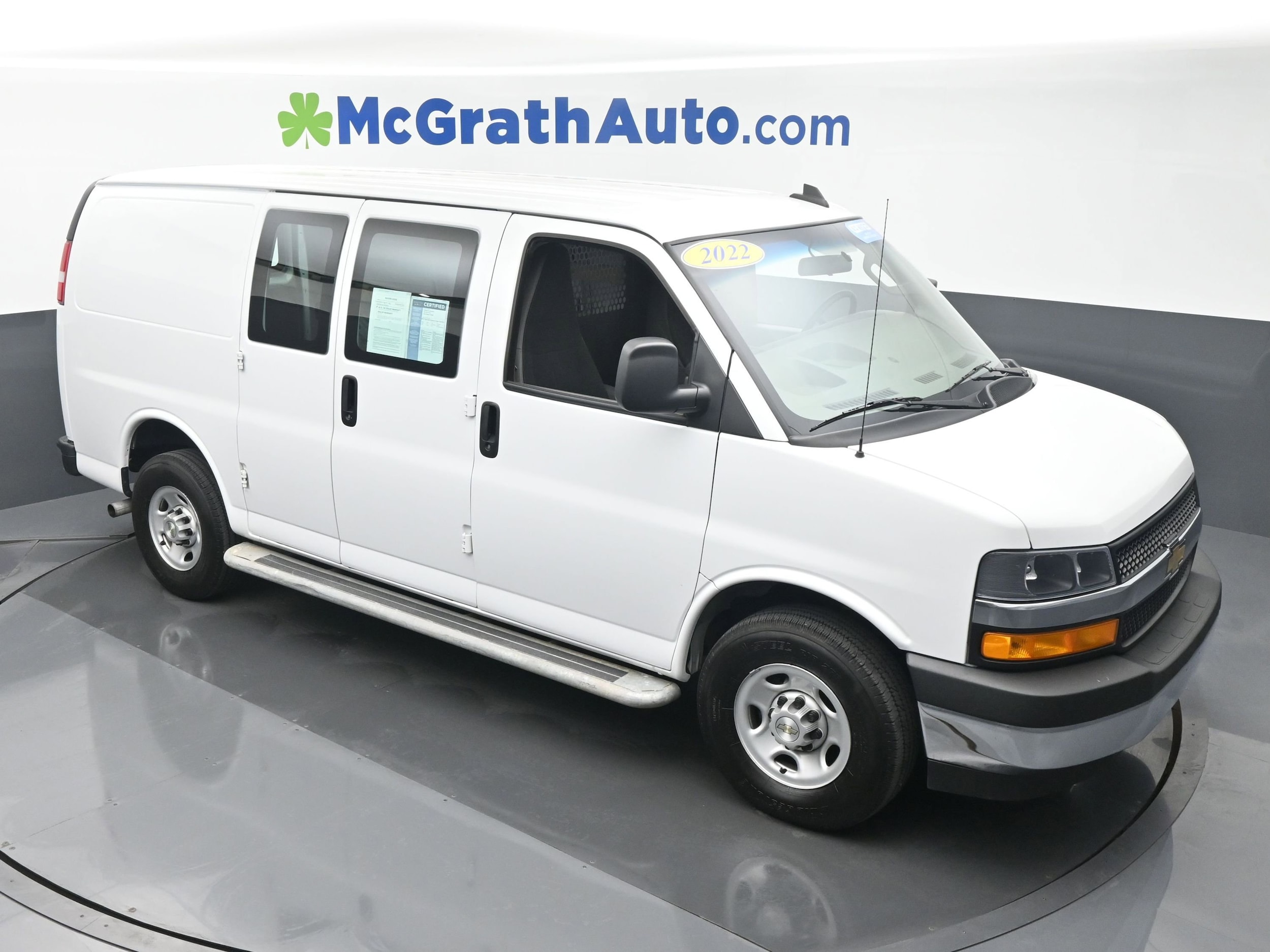 Certified 2022 Chevrolet Express Cargo Work Van with VIN 1GCWGAFP4N1145723 for sale in Cedar Rapids, IA