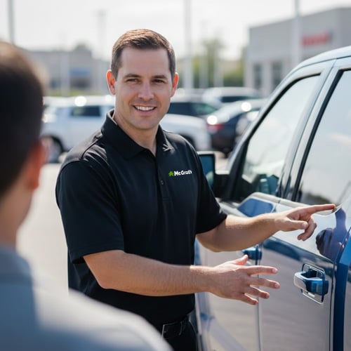 Service Tech with Phone