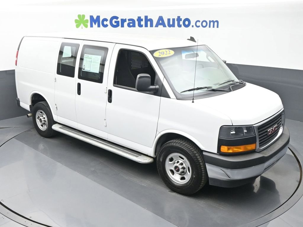 Certified 2022 GMC Savana Cargo Work Van with VIN 1GTW7AFP5N1254725 for sale in Cedar Rapids, IA