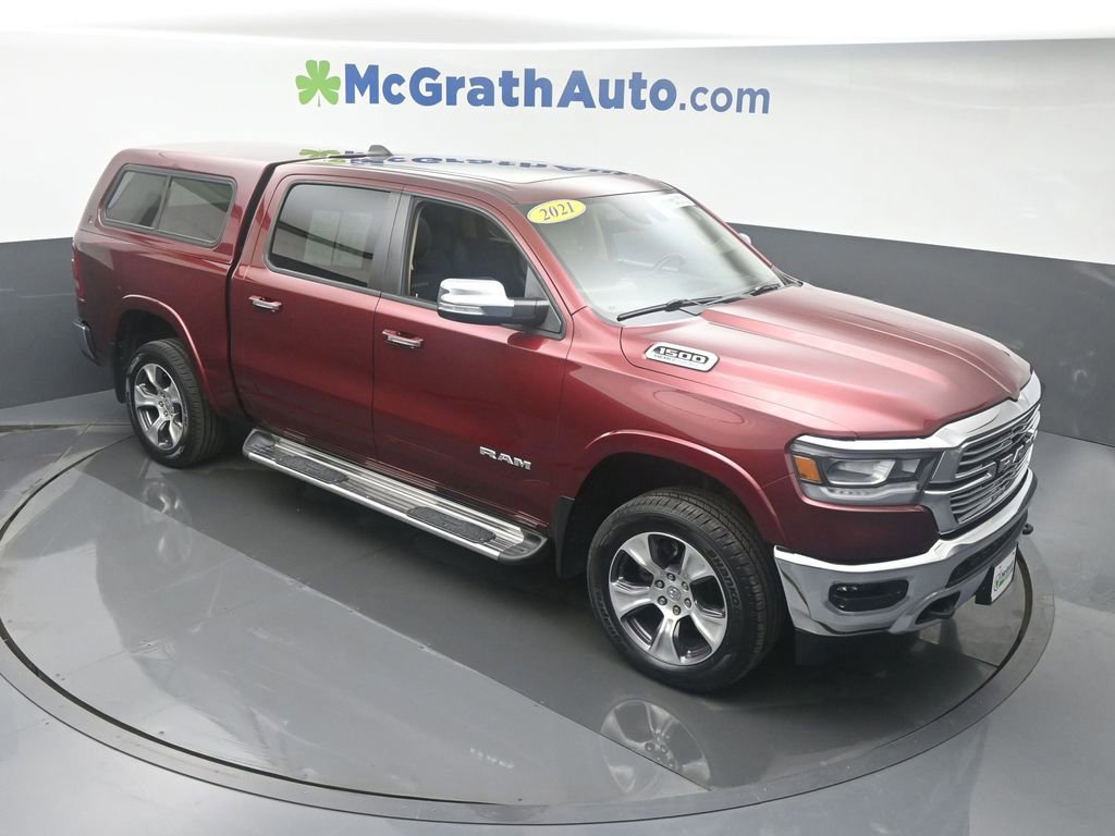 Used 2021 RAM Ram 1500 Pickup Laramie with VIN 1C6SRFJT0MN815759 for sale in Cedar Rapids, IA