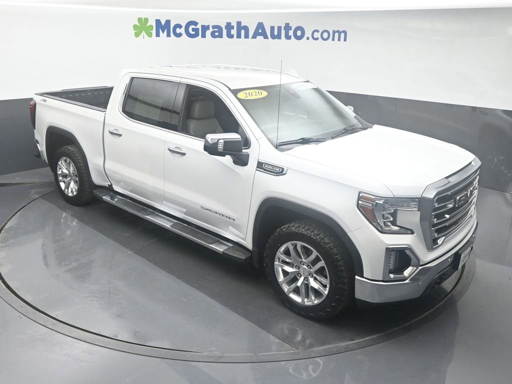 Used 2020 GMC Sierra 1500 SLT with VIN 3GTU9DED3LG191990 for sale in Cedar Rapids, IA