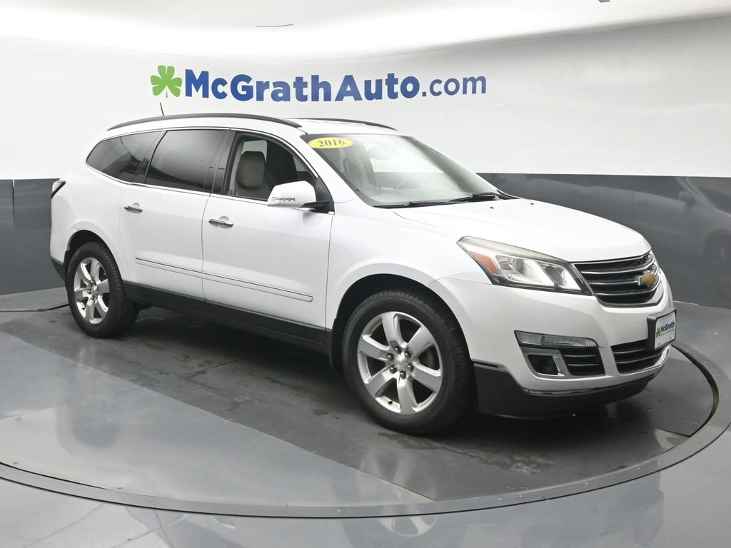 Used 2016 Chevrolet Traverse LTZ with VIN 1GNKVJKD0GJ217351 for sale in Cedar Rapids, IA