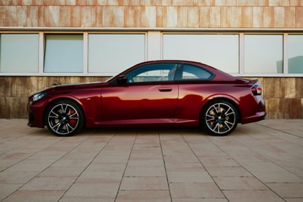 2025 BMW M240i xDrive in Vegas Red Metallic - Sleek performance coupe with xDrive all-wheel drive and bold M-inspired design.