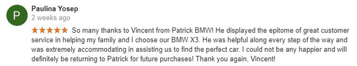 Customer Reviews | BMW Dealer Schaumburg, IL | Patrick BMW