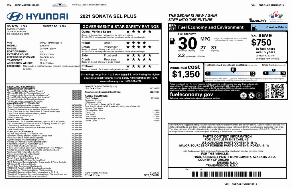 2021 Hyundai Sonata SEL Plus Tech Package 5