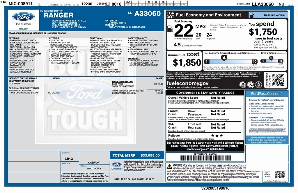 2020 Ford Ranger XLT 6