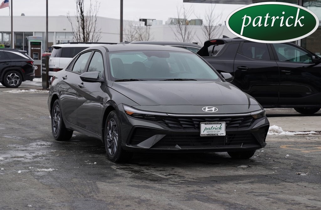 New 2026 Hyundai Elantra Hybrid Blue Sedan