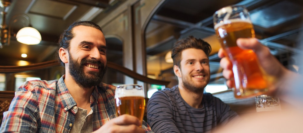 men drinking beer