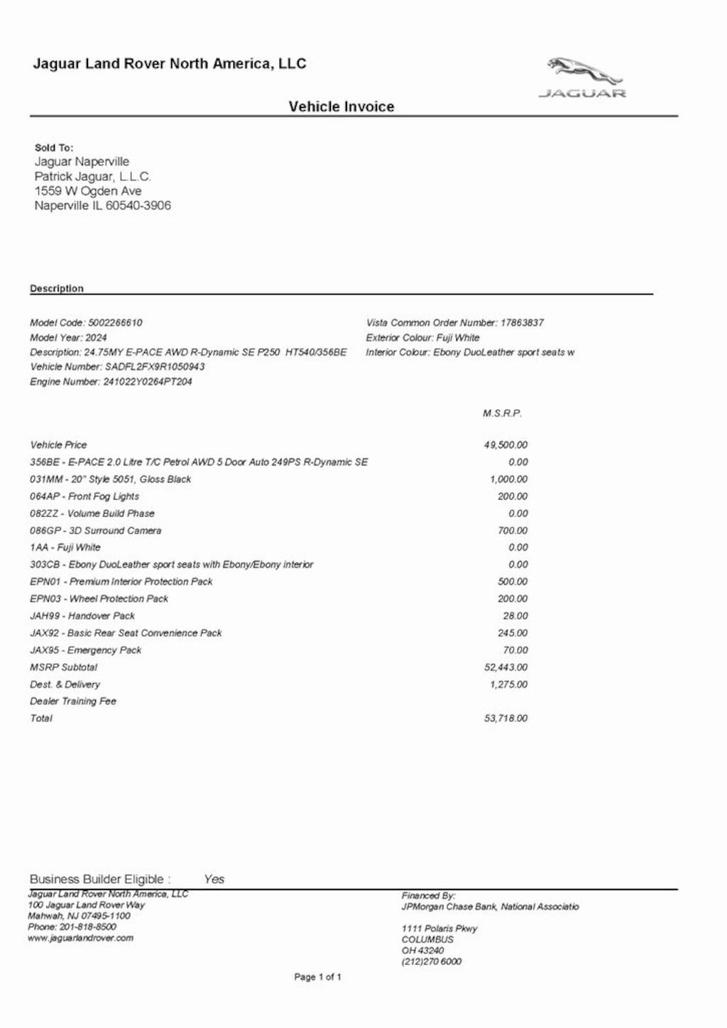 Certified 2024 Jaguar E-PACE P250 SUV