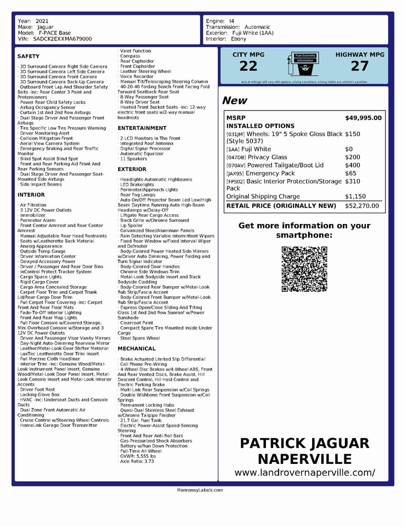 2021 Jaguar F-PACE P250 4
