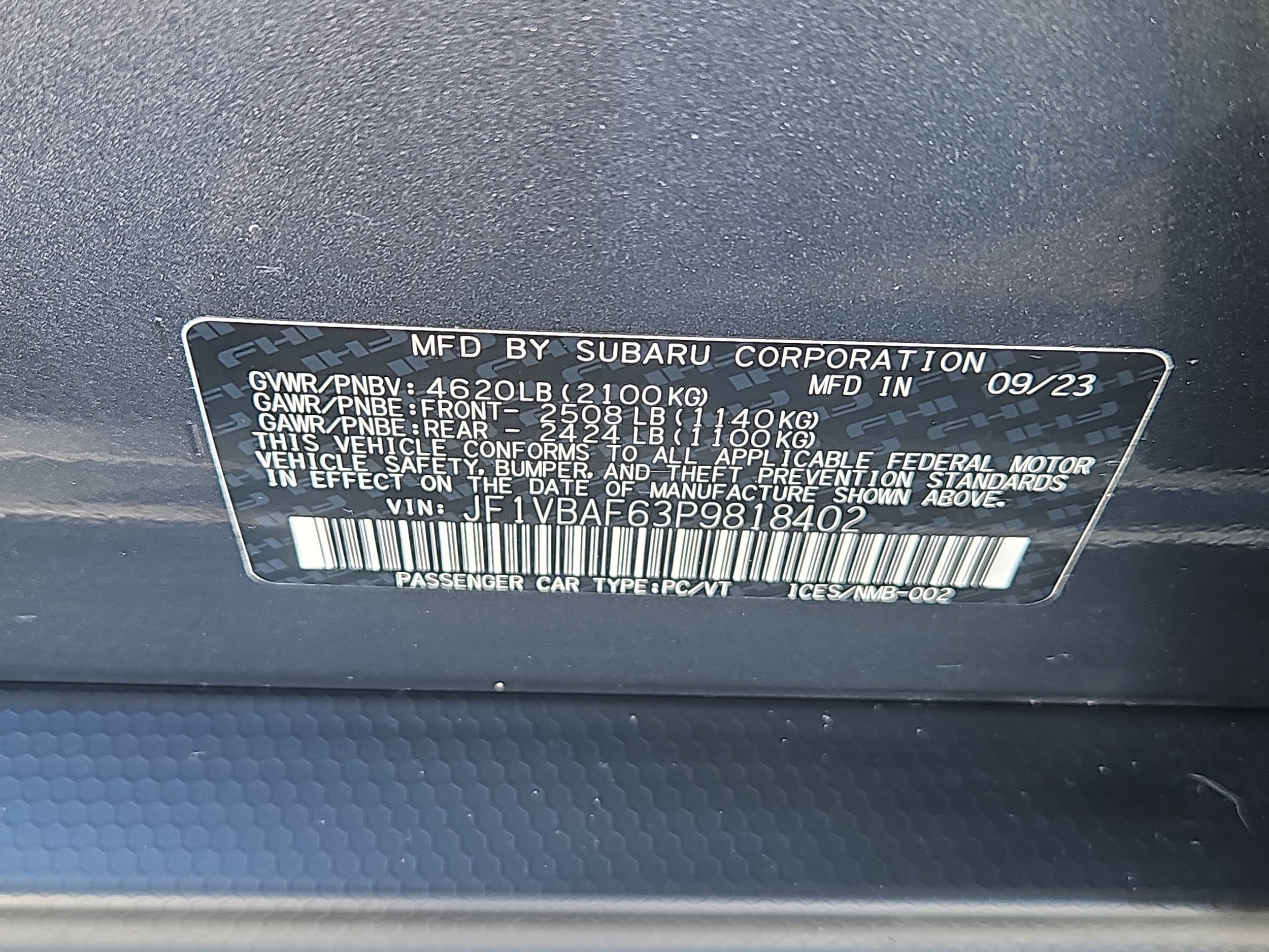 used 2023 Subaru WRX car, priced at $27,951