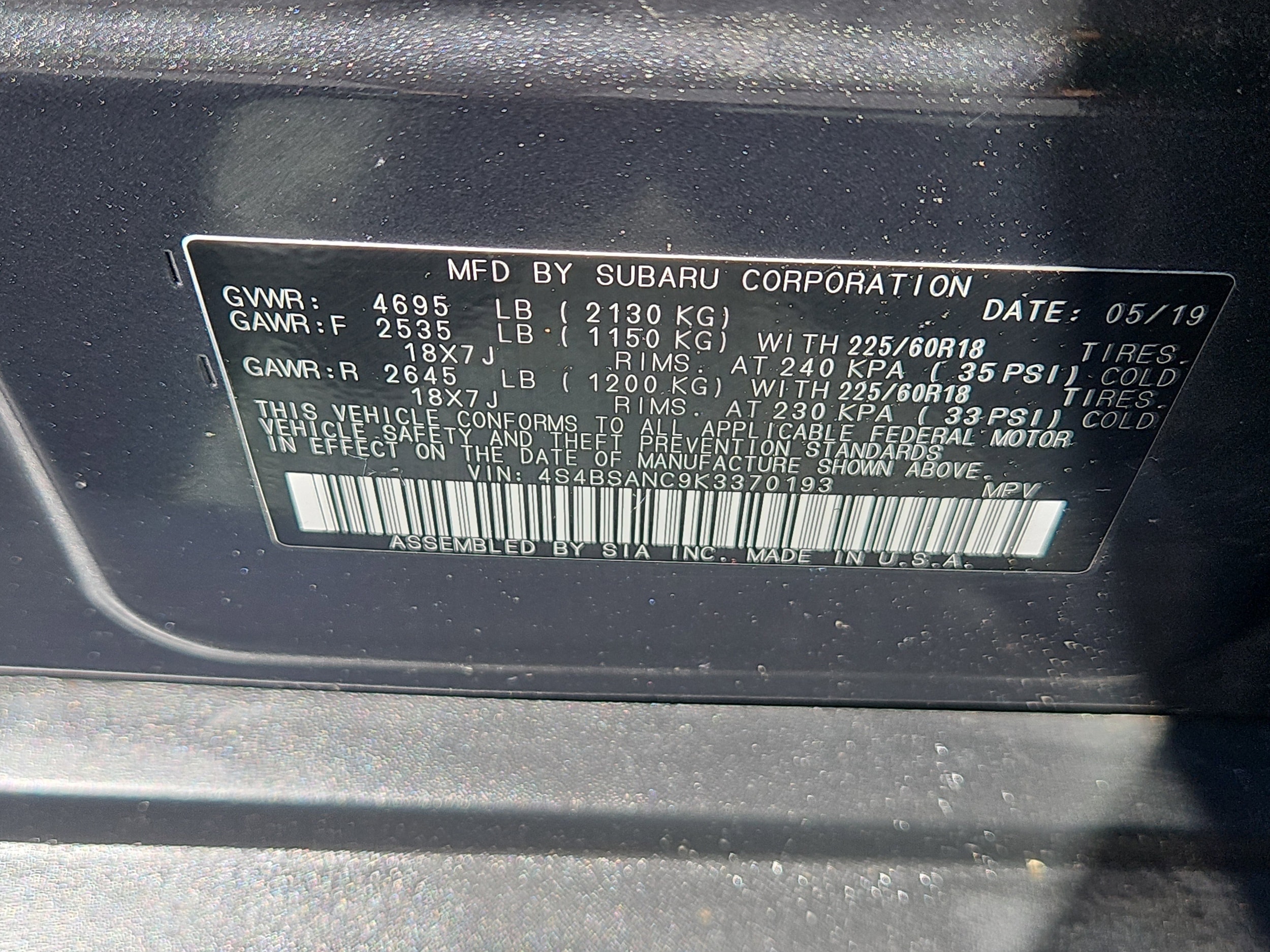 used 2019 Subaru Outback car, priced at $20,708