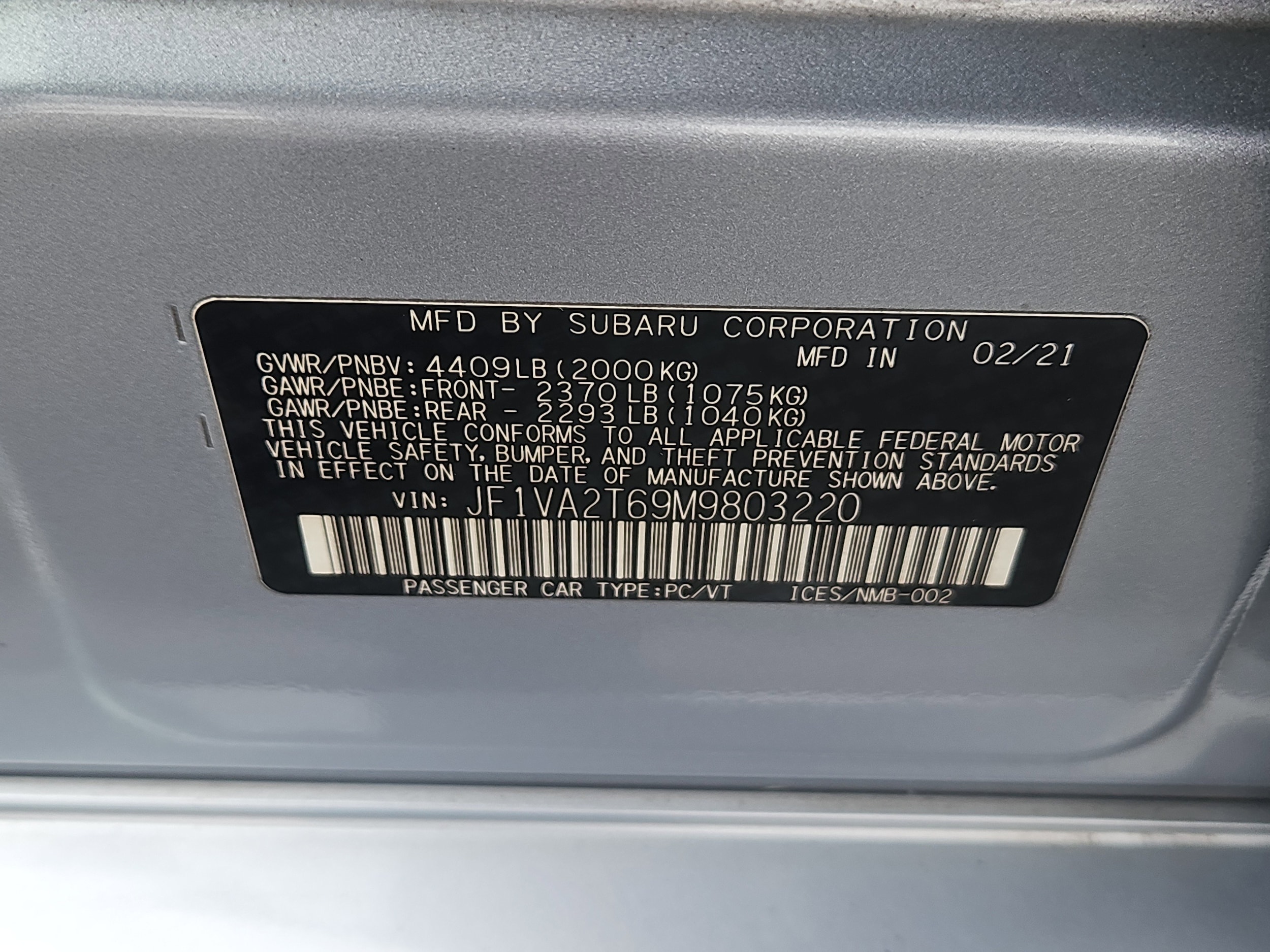 used 2021 Subaru WRX car, priced at $38,671