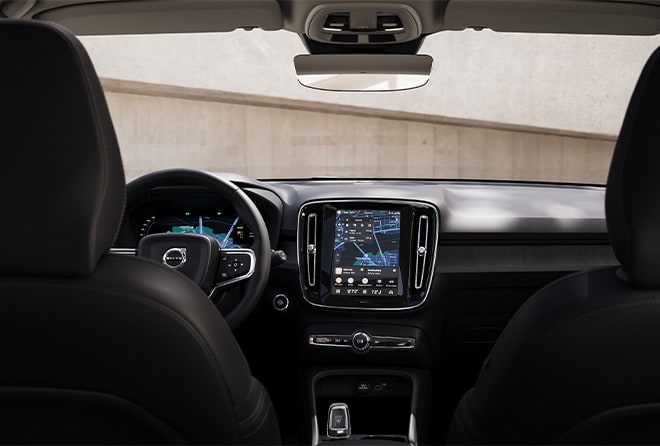 Interior of the 2026 Volvo XC40 featuring a modern Scandinavian design with premium materials and spacious cabin.