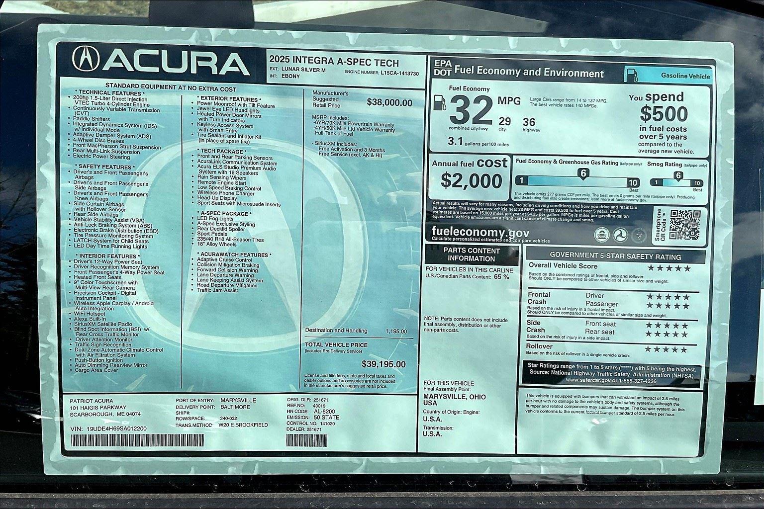 2025 Acura Integra A-Spec w/Technology Package - Photo 14