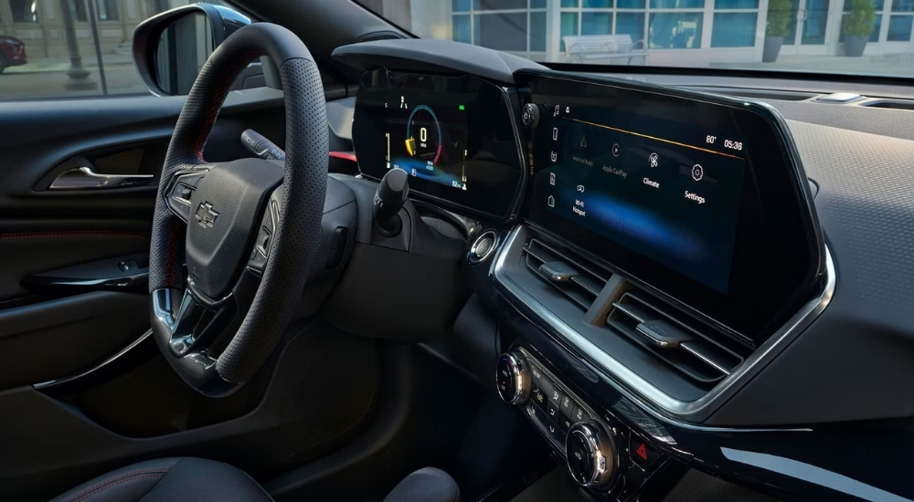 Black dash in a 2026 Chevy Trax ACTIV.