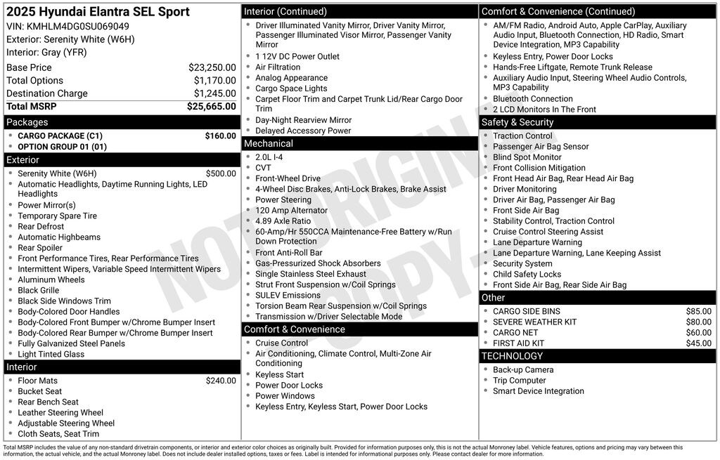 New 2025 Hyundai Elantra SEL Sport Sedan
