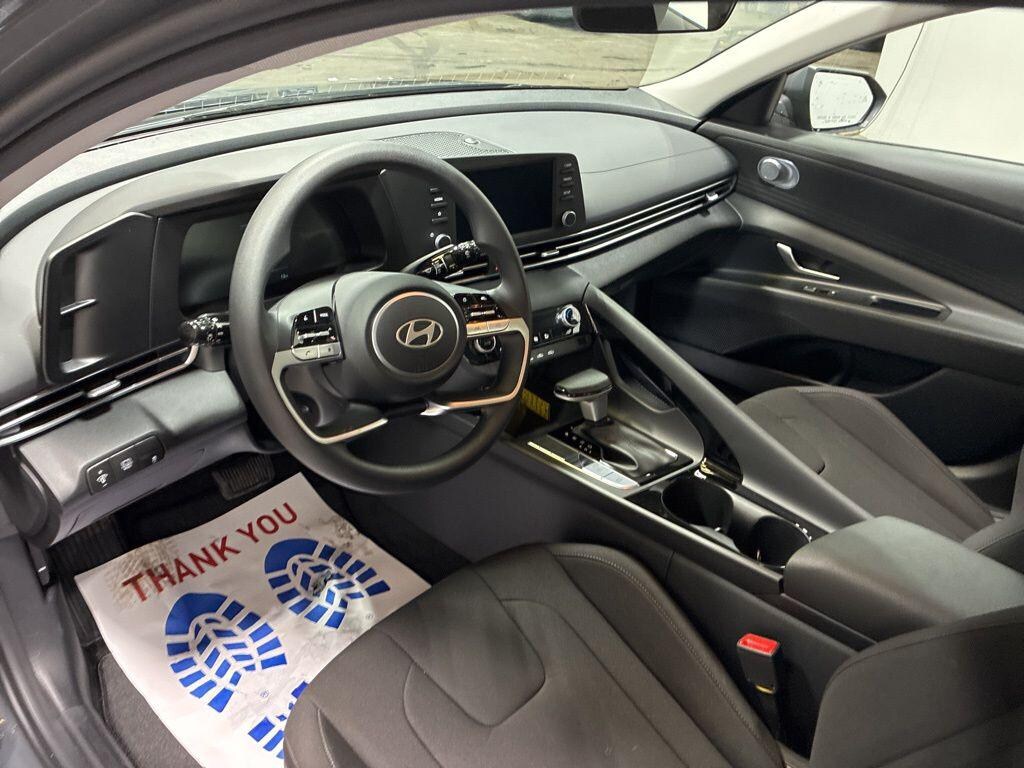 New 2026 Hyundai Elantra Hybrid Blue Sedan