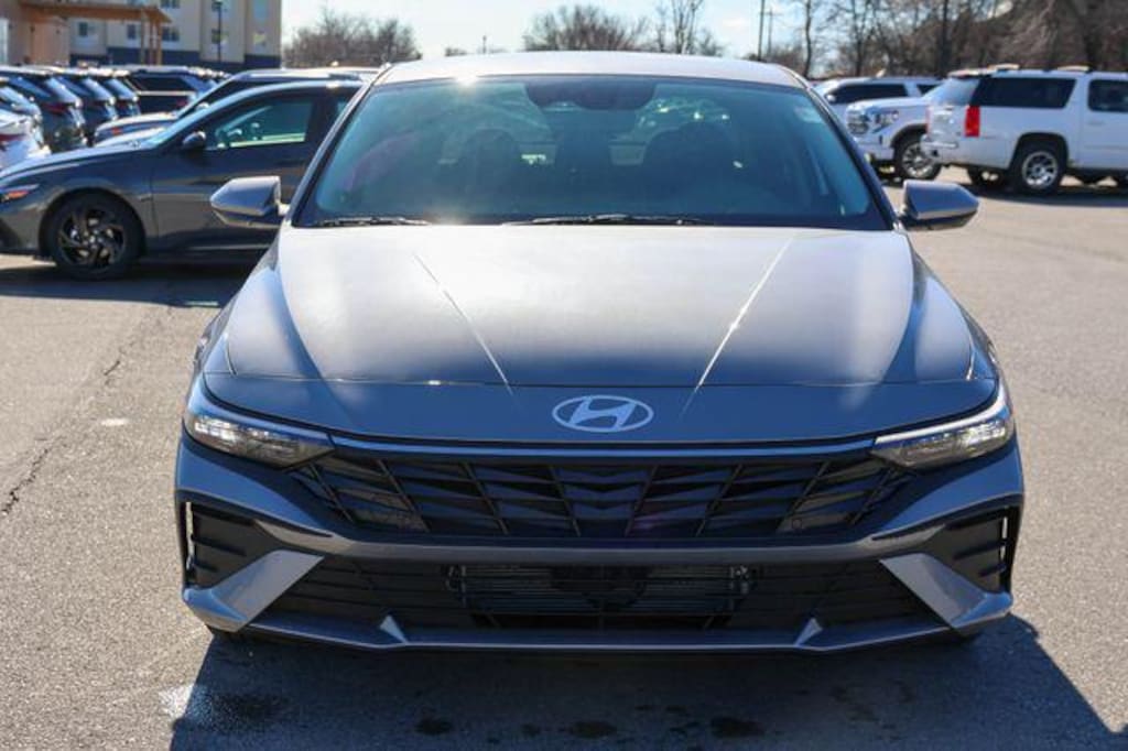 New 2026 Hyundai Elantra Hybrid Blue Sedan