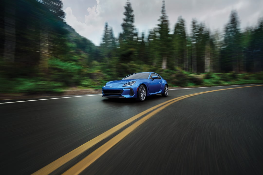 Subaru BRZ driving on the road