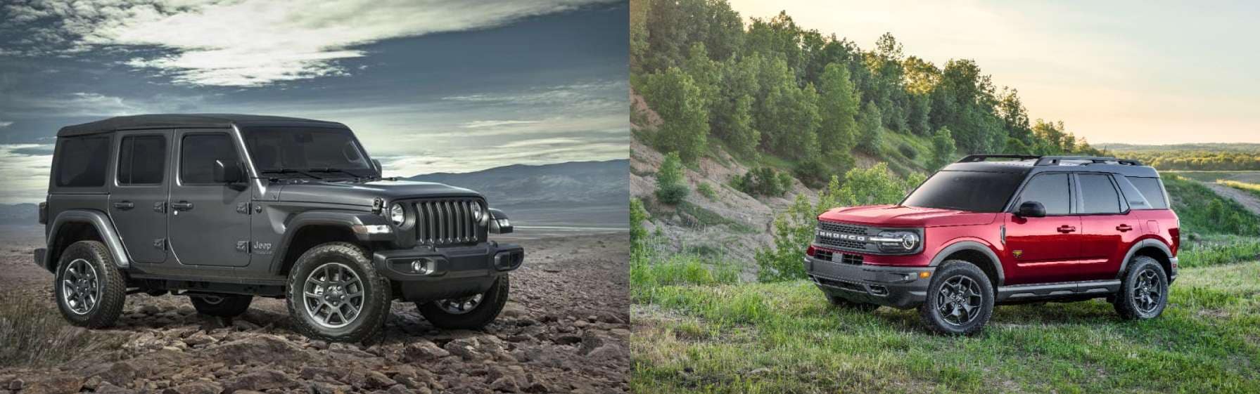 2021 jeep wrangler and 2021 ford bronco