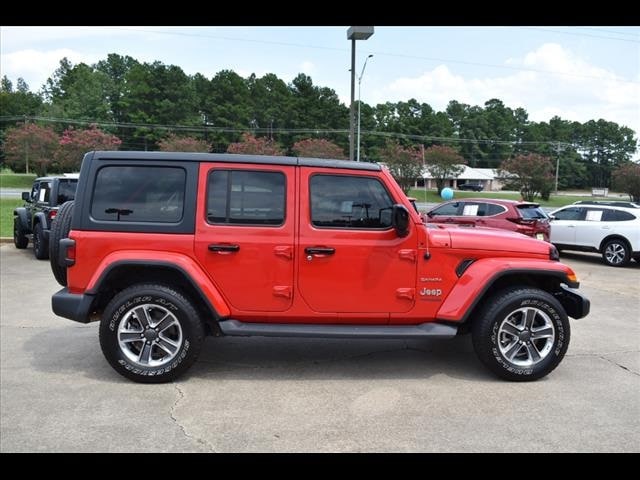 Used 2020 Jeep Wrangler Unlimited Sahara with VIN 1C4HJXEN9LW230229 for sale in Marshall, TX