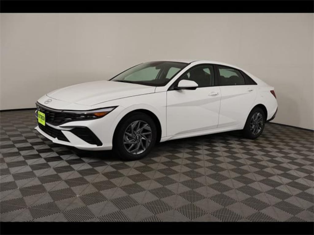 New 2026 Hyundai Elantra Hybrid Blue Sedan