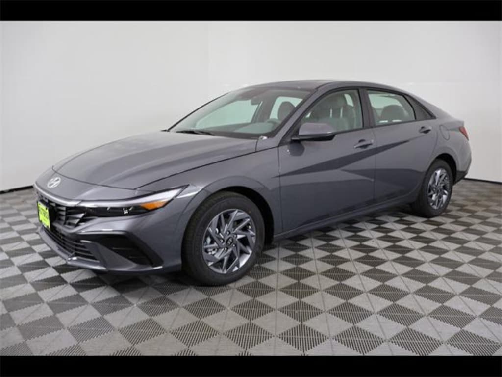 New 2026 Hyundai Elantra Hybrid Blue Sedan