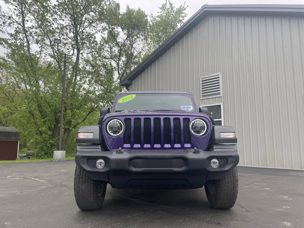 Used 2023 Jeep Wrangler 2-Door Sport S with VIN 1C4HJXAGXPW541343 for sale in Olean, NY