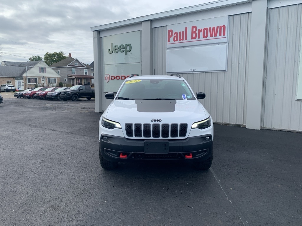 Used 2022 Jeep Cherokee Trailhawk with VIN 1C4PJMBX4ND531652 for sale in Olean, NY