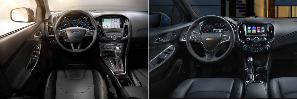 2018 Ford Focus and Chevy Cruze Interior