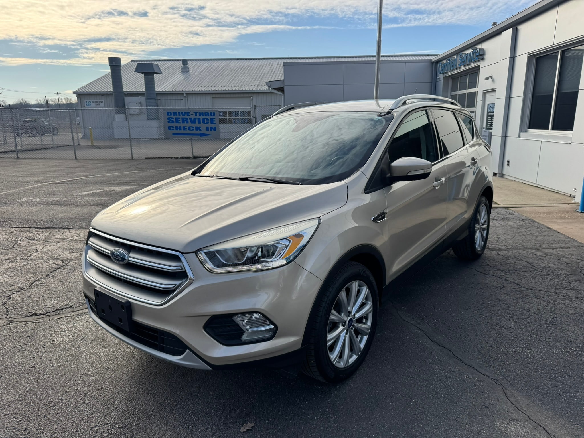 Used 2017 Ford Escape Titanium with VIN 1FMCU0JD1HUB58625 for sale in Peru, IN