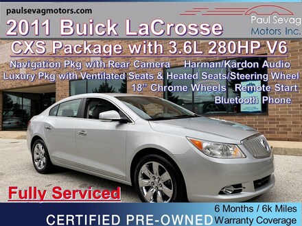 2011 Buick LaCrosse CXS Navigation/Chrome Wheels - Certified Warranty