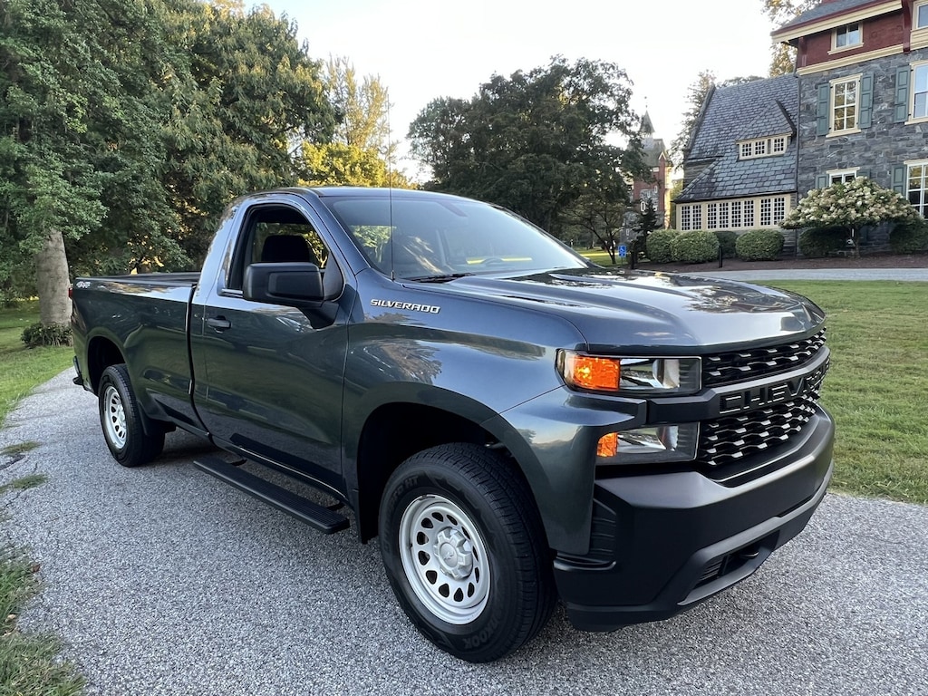 Used 2020 Chevrolet Silverado 1500 4x4 Regular Cab 8' Bed WT Only 72,000 PA One Owner Miles - 5.3L V8 Truck Regular Cab