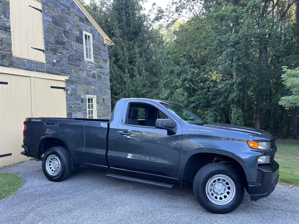 Used 2020 Chevrolet Silverado 1500 4x4 Regular Cab 8' Bed WT Only 72,000 PA One Owner Miles - 5.3L V8 Truck Regular Cab
