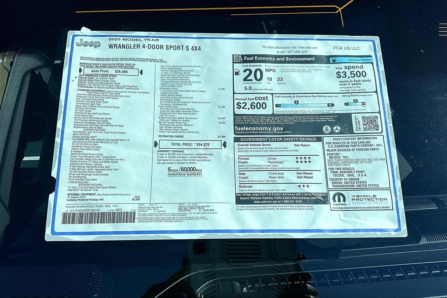 2025 Jeep Wrangler 4-Door Sport S - Photo 7