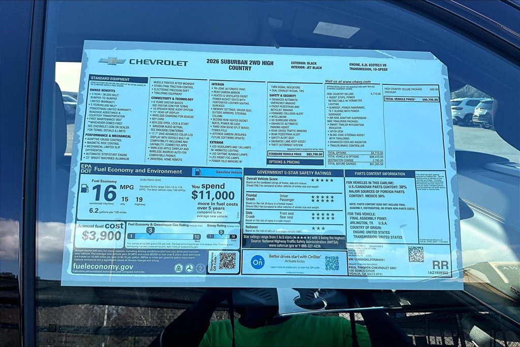 2026 Chevrolet Suburban High Country - Photo 16