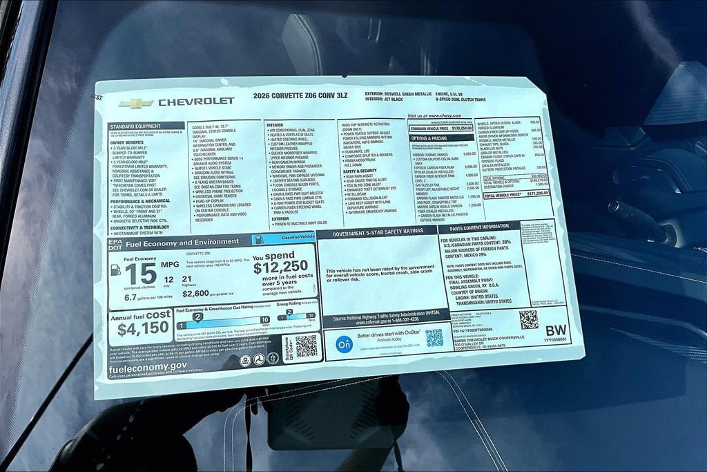 2026 Chevrolet Corvette 3LZ - Photo 15