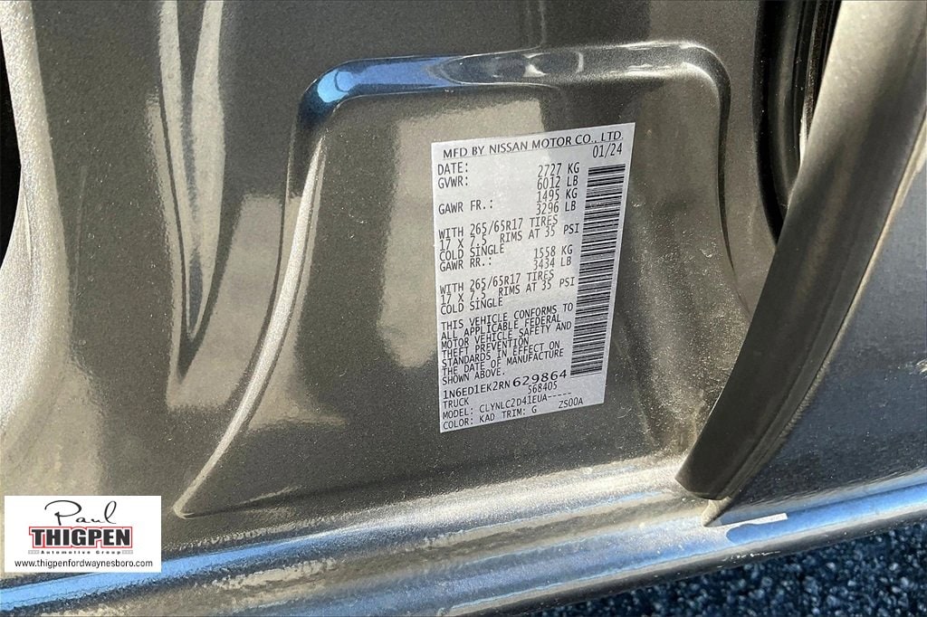 Certified 2024 Nissan Frontier SV Truck Crew Cab