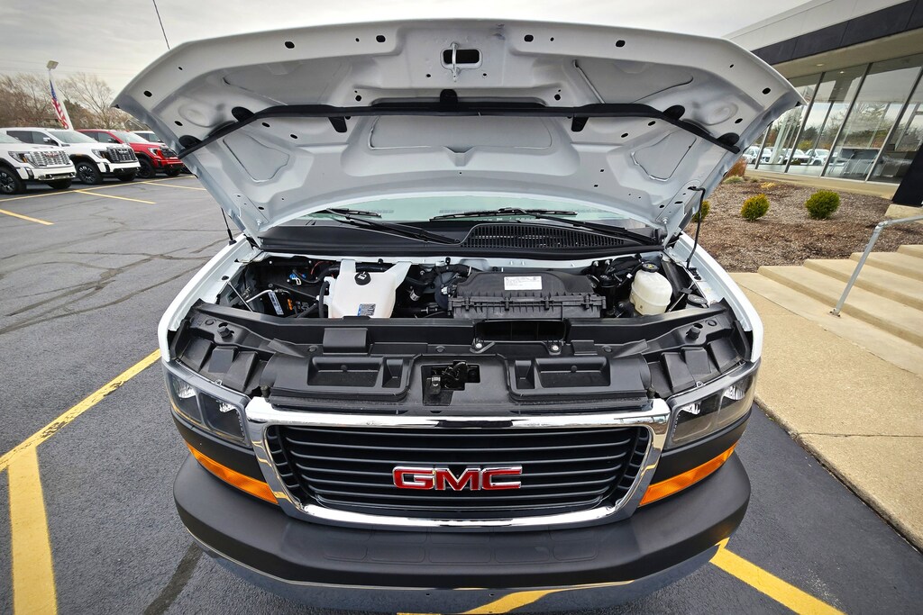 New 2025 GMC Savana Cargo Van BASE with Adrian Steel Solid Composite Partition RWD 2500 135