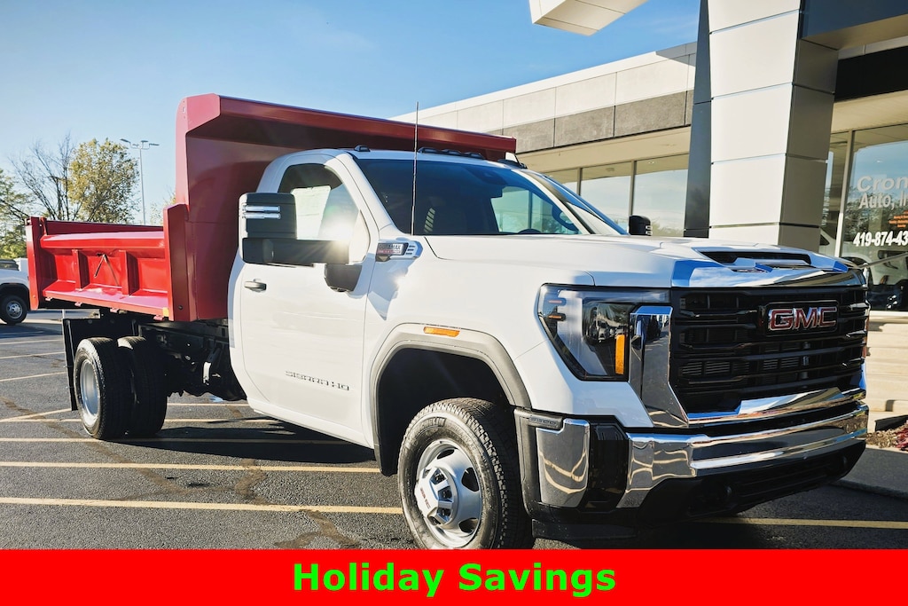 New 2025 GMC Sierra 3500HD CC Pro 4x4 with 11 Rugby Steel Drop Side Dump 4WD Reg Cab 171 WB, 84.5 CA Pro
