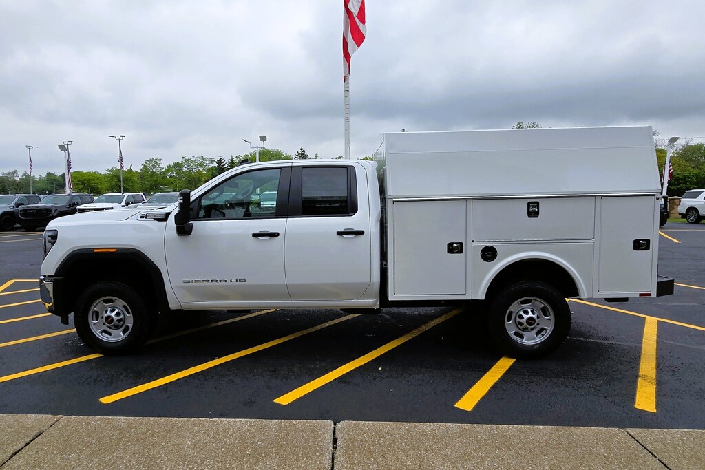 New 2025 GMC Sierra 2500HD Pro with 8 Knapheide Aluminum KUVCC Body with Knap 4WD Double Cab 162 Pro