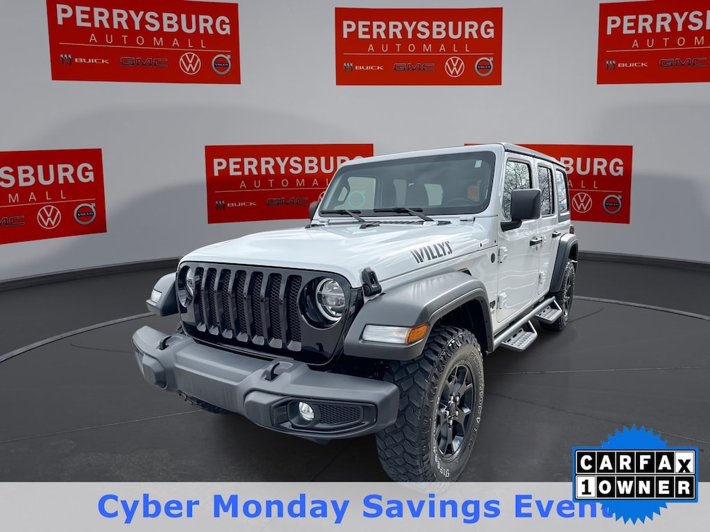 Used 2021 Jeep Wrangler Unlimited Willys 4WD w/ Technology Pkg Unlimited Willys 4x4
