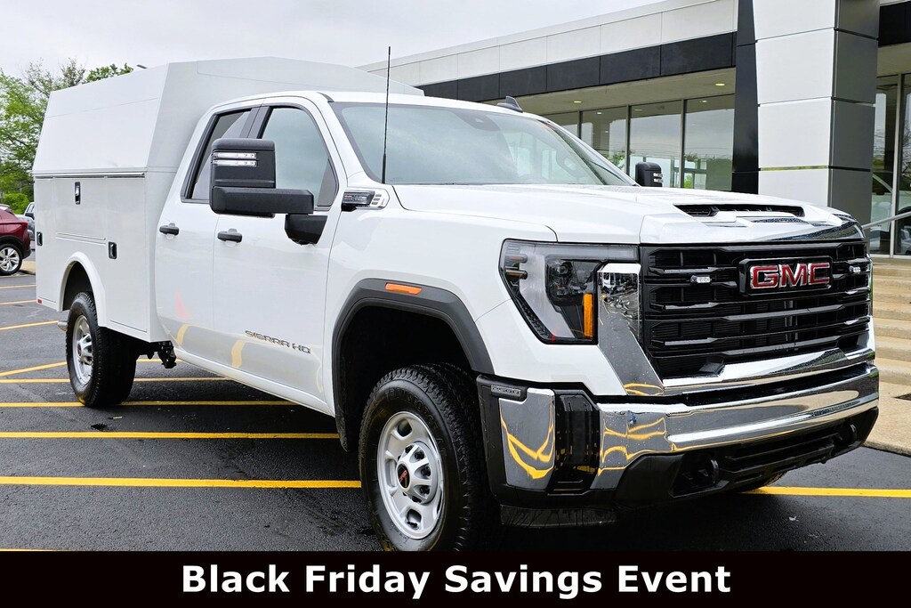 New 2025 GMC Sierra 2500HD Pro with 8 Knapheide Aluminum KUVCC Body with Knap 4WD Double Cab 162 Pro